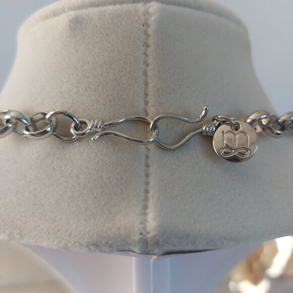 Mialisia Cleopatra Statement Necklace Silver Bib Chainmail Boho Chic EUC - Picture 9 of 10